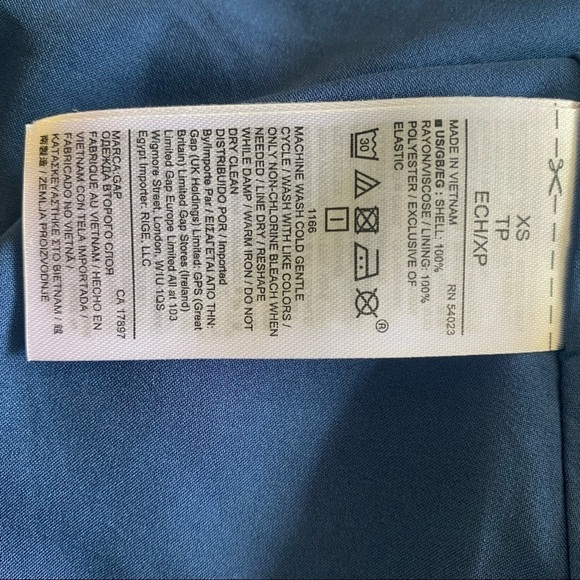 GAP Blue/Red Floral Print Maxi Skirt Size XS - Picture 9 of 14